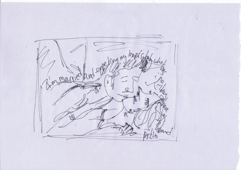drawing from the Dear Deirdre series by Paul Conneally 2016
