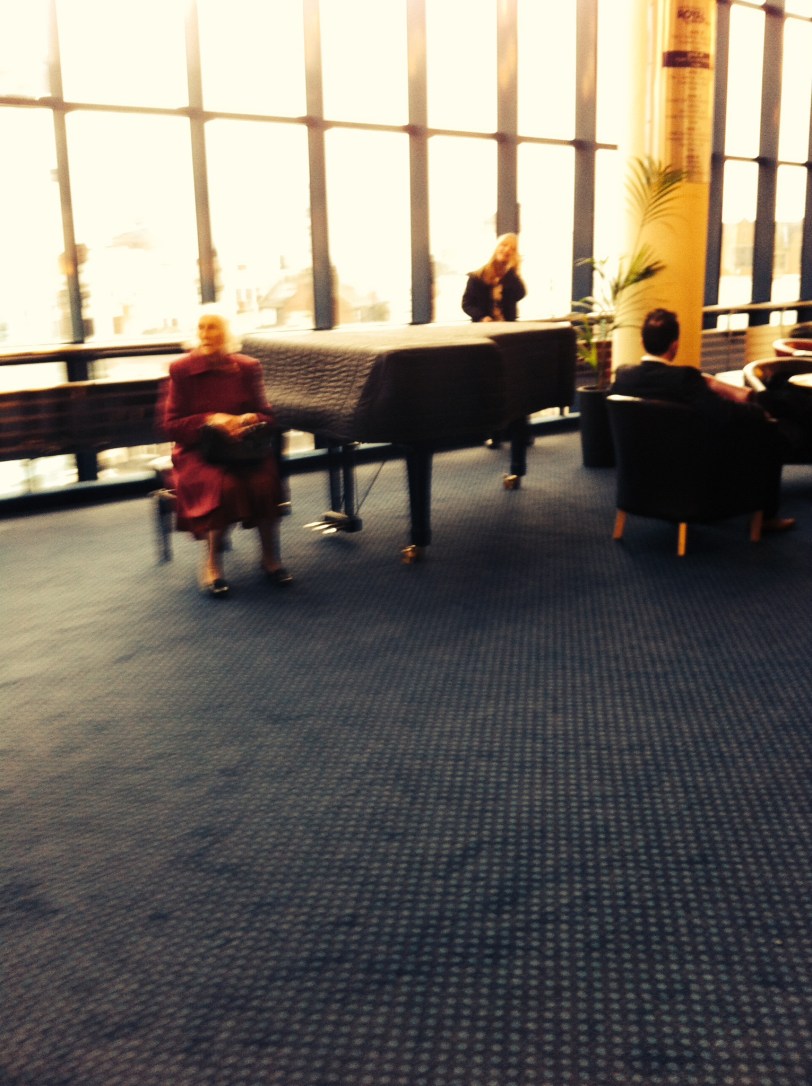 photograph and haiku inside Notingham Royal Theatre and Concert Hall