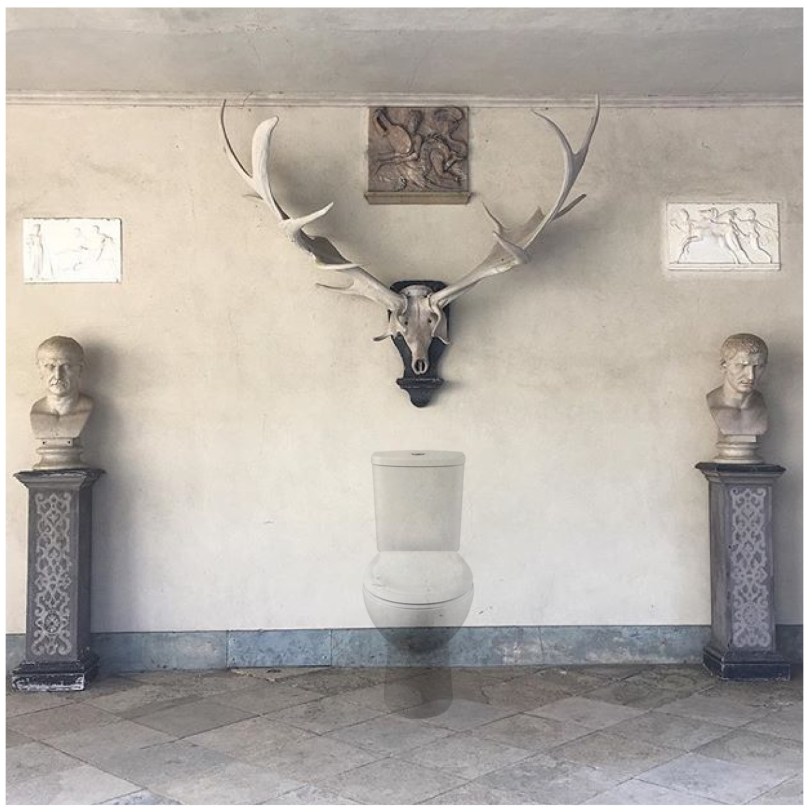 Detournement of photograph by Camilla Beresford by Paul Conneally art situationist print