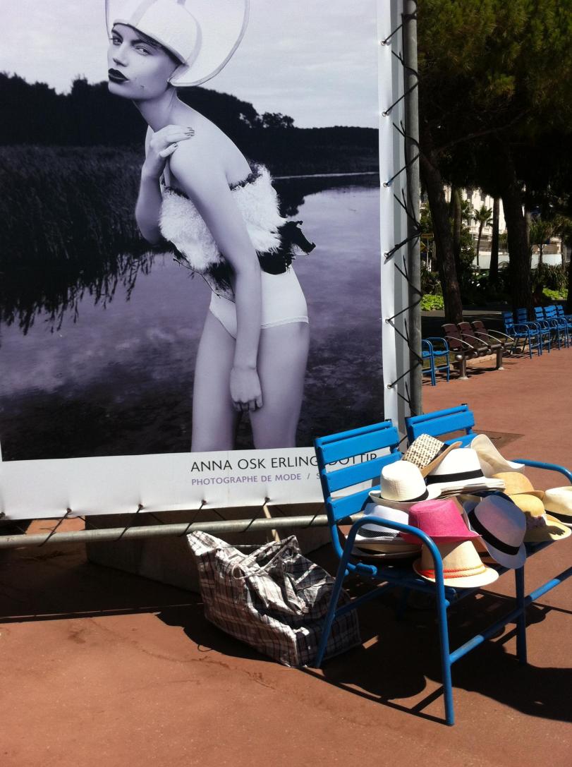 Psychogeography drift around Cannes 'Selling Hats' two different ways Paul Conneally 2014